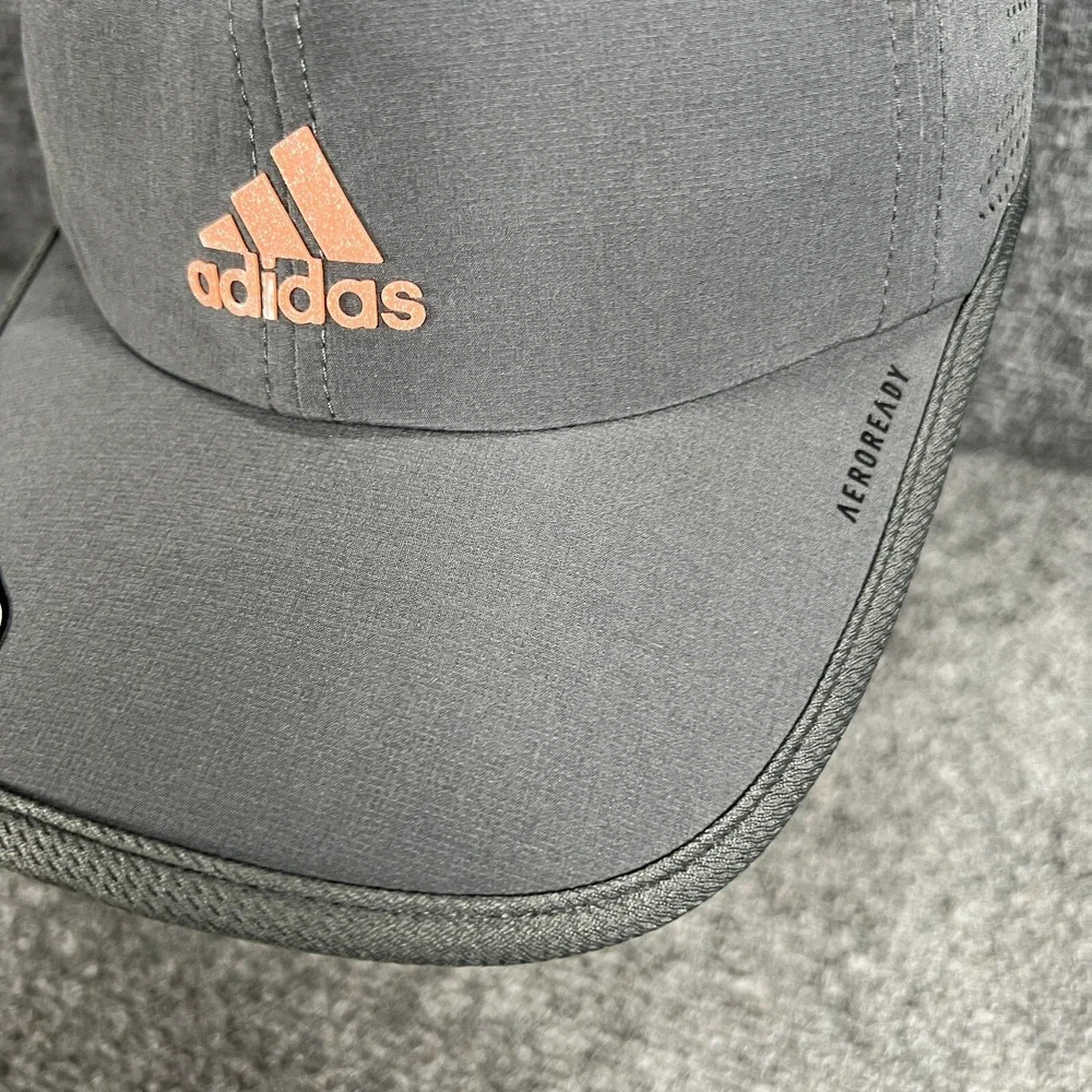 Adidas Hat Cap Womens Aeroready Superlite 2 Gray Strap Back OSFM Active New